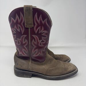 Ariat Boots Womens Size 7B Square Toe Western Leather Rodeo 10031593